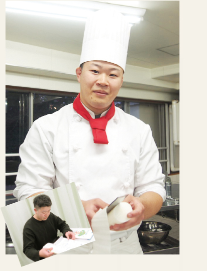 、「料理」「製菓」「サービス」と調理の全てが学べる三重調理を選びました。
