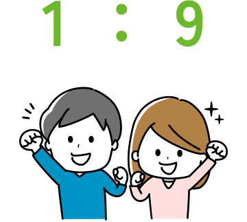 男性1:9女性