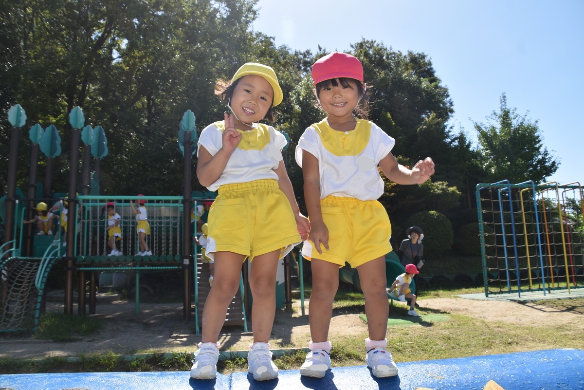 ９月25日　はじめての運動会練習（津西幼稚園にて）